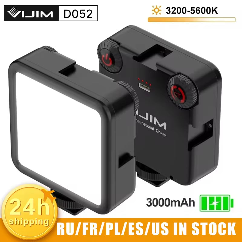 VL81 LED Video Light - Adjustable 3200-5600K, 850LM, 6.5W, Cold Shoe Mini Vlog Fill Light with 3000mAh Battery for Photography
