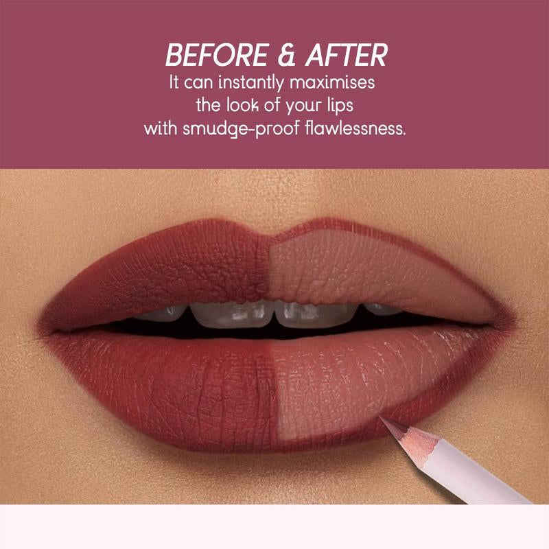 Matte Lipstick & Lip Liner Set, 2Pcs/Set Long Lasting Easy Coloring Lip Stick & Lip Liner, Moisturizing Matte Lipsticks, for All Occasions Lip Makeup