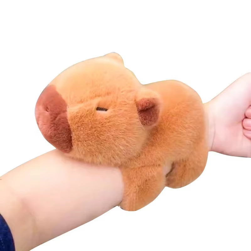 Rytanda Capybara Clap Circle Toys Slap Snap Wrap Wristband Bracelet Capybara Plush Hand Ring Fun Pop Circles Kids Christmas Gift