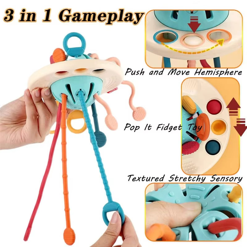 Montessori Sensory Development Baby Toys Pull String Finger Grasp Training Early Learning Education Toys Teething BPA Free 1-3Y