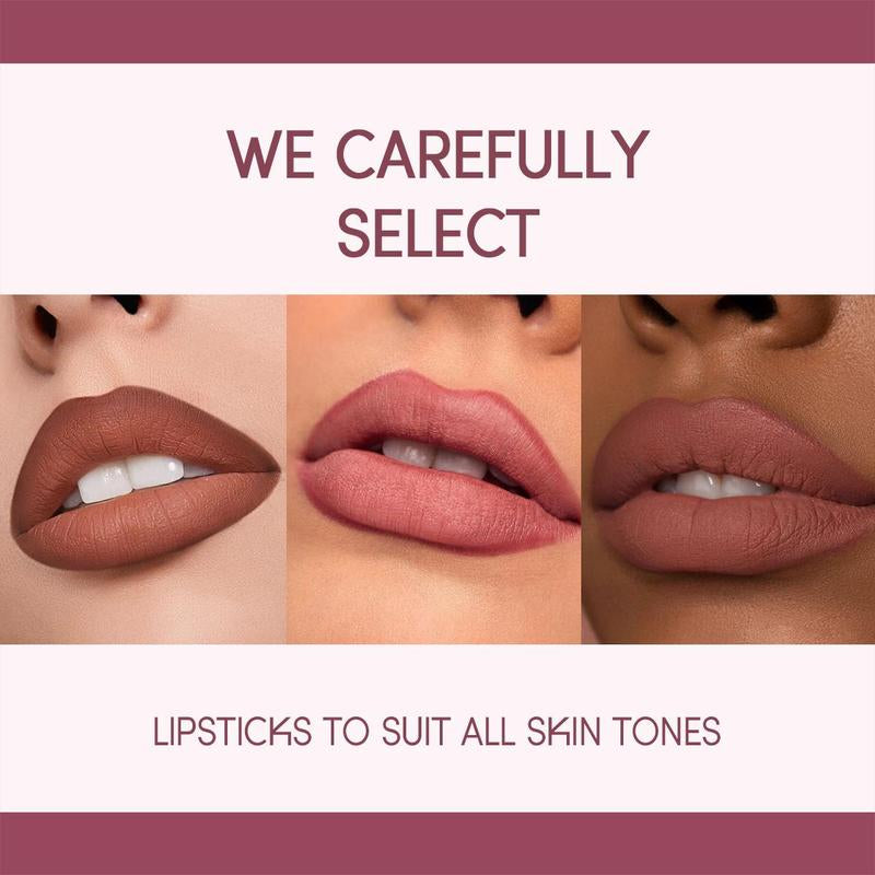 Matte Lipstick & Lip Liner Set, 2Pcs/Set Long Lasting Easy Coloring Lip Stick & Lip Liner, Moisturizing Matte Lipsticks, for All Occasions Lip Makeup