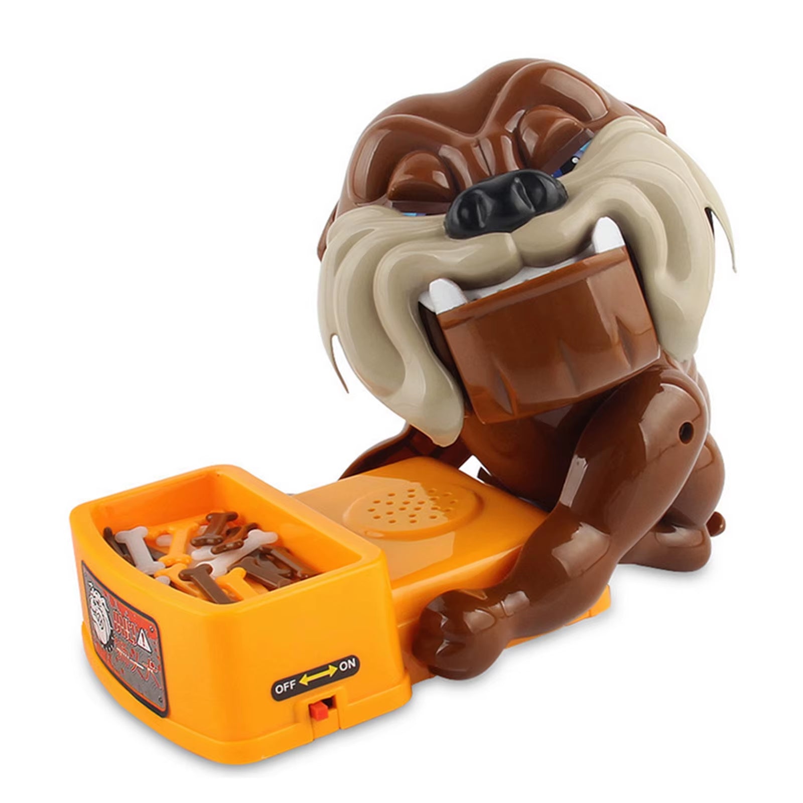 Bulldog Funny Prank Toys Don'T Take Buster'S Bones Bad Dog Chew Bone Action Games Parents Interactive Toys Game Kids Xmas Gift