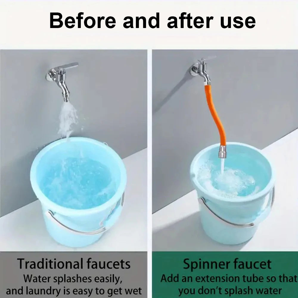 Faucet Extension Tube Splash Proof Foaming Mouth Bendable Rotatable Universal Faucet Adapter for Kitchen Balcony Sink