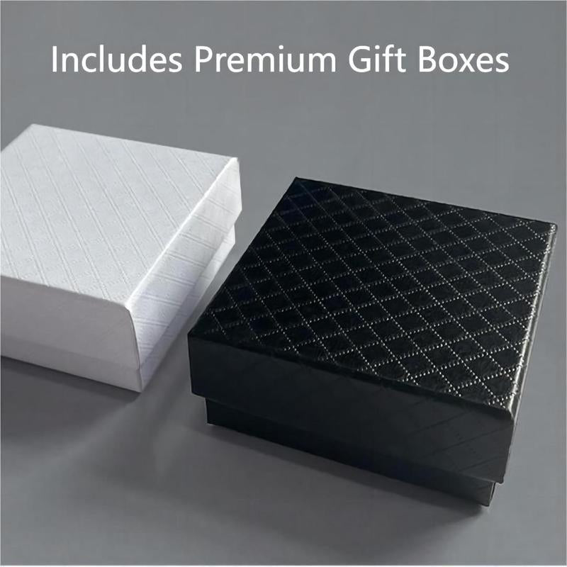 Men'S Chain Necklace & Gift Card & Gift Box, 1 Set Fashion Style Stainless Steel Necklace, Domineering Hip-Hop Punk Rock Chain Gift for Brother Friends