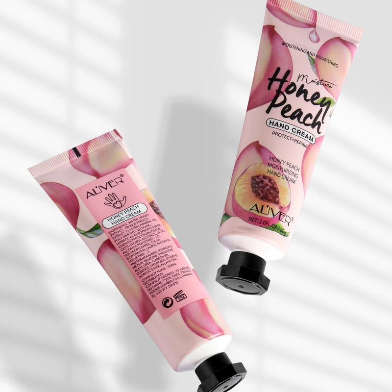 Aliver Honey Peach Hand Cream, Daily Hand Cream Dry Hand (60G)