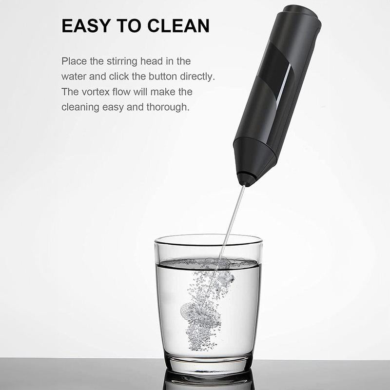 Battery Operated Electric Milk Frother, Handheld Milk Frother Stick, Stainless Steel Whisk, Coffee Mixer and Foam Maker