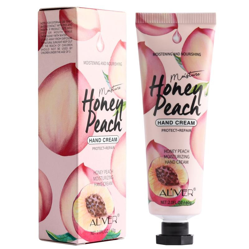 Aliver Honey Peach Hand Cream, Daily Hand Cream Dry Hand (60G)