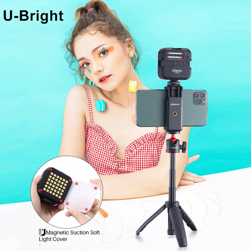 VL81 LED Video Light - Adjustable 3200-5600K, 850LM, 6.5W, Cold Shoe Mini Vlog Fill Light with 3000mAh Battery for Photography